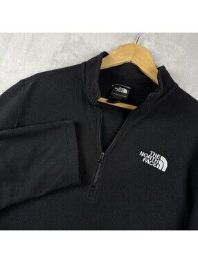 The North Face TKA Glacier 1/4 Zip Fleece Pullover Black Men’s Large Gorpcore